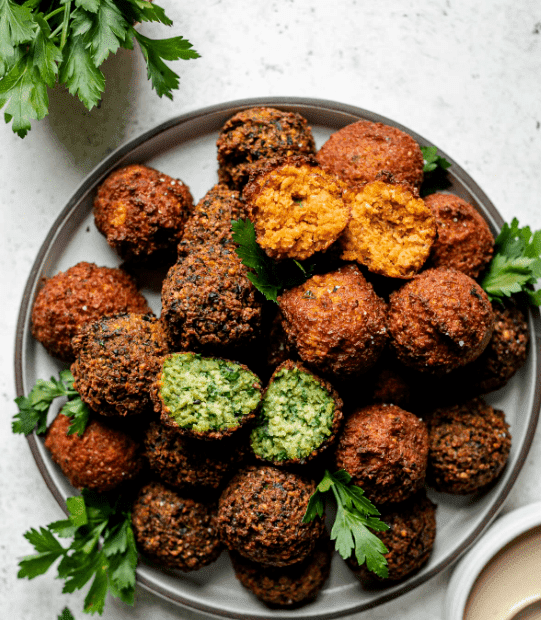 Falafel van zoete aardappel uit de oven